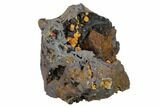Vanadinite Crystals on Botryoidal Goethite - Mibladen, Morocco #133879-1